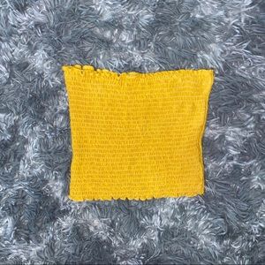 Yellow Ribbed Tube Top